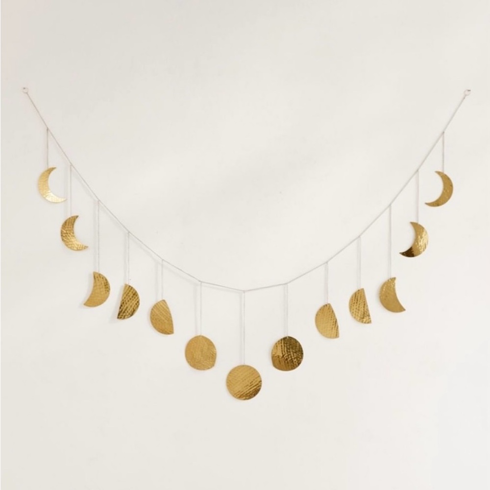 Gold Moon Phase Wall Hanging